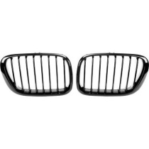 BMW X5 E53 99-03 Enkelribbad Blanksvart Sportgrill / Njurar Performance-Look DIEDERICHS